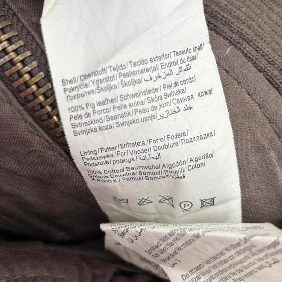 ONLY "Fetch" Genuine Pig Leather Bomber Jacket - Picture 7 of 7